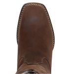 Bota Texana Feminina Bico Quadrado Couro Legítimo Crazy Horse Café