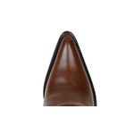 Bota Texana Feminina Bico Fino Couro Legítimo Soft Pinhão