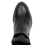 Bota Country Cano Curto Feminina Couro Legítimo Soft Preto