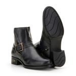 Bota Country Cano Curto Feminina Couro Legítimo Látego Preto