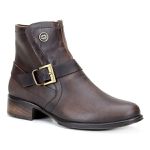 Bota Country Cano Curto Feminina Couro Legítimo Fóssil Café