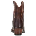 Bota Cano Curto Feminina Country Couro Legítimo Fóssil Café