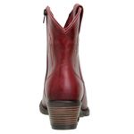 Bota Cano Curto Feminina Country Couro Legítimo Látego Vermelho