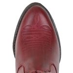 Bota Cano Curto Feminina Country Couro Legítimo Látego Vermelho
