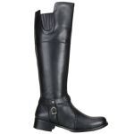 Bota Over Montaria Feminina De Cano Alto Couro Legítimo Látego Preto