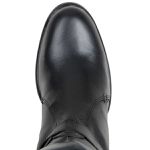Bota Over Montaria Feminina De Cano Alto Couro Legítimo Látego Preto