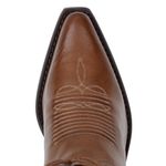 Bota Texana Country Feminina Bico Fino Couro Legítimo Látego Pinhão Com Bordados Forma Americana