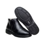 Botina Masculina Social Anti-stress Alto Conforto Couro Legítimo Nobre Preto