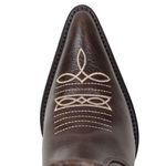 Bota Texana Feminina Bico Fino Couro Legítimo Tamarindo