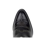 Bota Texana Masculina Sanfonada Couro Látego Preto