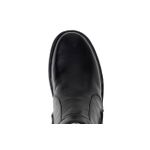 Botina Anti-Stress Alto Conforto Masculina Couro Legítimo Preto Com Zíper