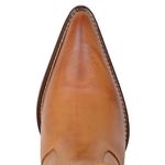 Bota Texana Feminina Bico Fino Couro Legítimo Soft Castor