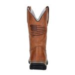 Bota Texana Masculina Bico Redondo Couro Legítimo Fóssil Castor Solado Street