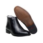  Botina Social Masculina Com Detalhe Em Elástico Cor Preta 