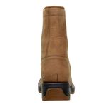 Coturno Masculino Com Cadarço Couro Legítimo Crazy Horse Tabaco