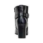 Bota Country Feminina Cano Curto Salto Alto Couro Legítimo Látego Preto