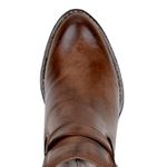 Bota Country Cano Curto Feminina Couro Legítimo Soft Pinhão