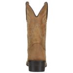Bota Texana Masculina Couro Crazy Horse Castor Bico Redondo