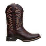 Bota Texana Masculina Couro Crazy Horse Café Solado Texas
