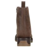 Bota Coturno Texana Masculina Couro Legítimo Crazy Horse Café Com Zíper