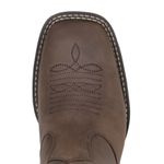 Bota Coturno Texana Masculina Couro Legítimo Crazy Horse Café Com Zíper