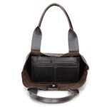  Bolsa Feminina de Couro Legítimo Floater Café Ombro Transversal 