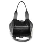  Bolsa Feminina de Couro Legítimo Floater Preto Ombro Transversal 