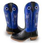 Bota Texana Carrapeta Couro Mustang Preto 