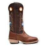 Bota Texana Carrapeta Couro Mustang Chocolate e Café