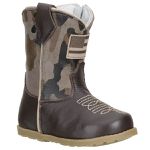 Bota Texana Baby Couro Legítimo Café Camuflado