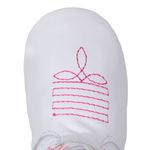 Bota Texana Baby Country Couro Branco e Bordado Rosa