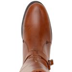  Bota Montaria Over De Cano Alto Couro Legítimo Pull Up Caramelo