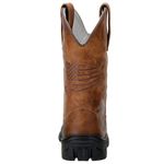 Bota Texana Masculina Bico Redondo Couro Legítimo Fóssil Castor Solado Street