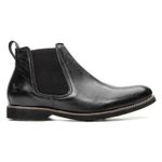 Botina Chelsea Floater Preto Masculina Couro Solado Borracha Gel 