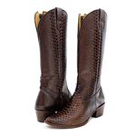 Bota Texana Feminina Country Couro Legítimo Bovino Anaconda Nescau