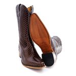 Bota Texana Feminina Cano Médio Couro Legítimo Bovino Anaconda Nescau