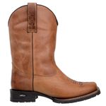 Bota Texana Masculina Bico Quadrado Couro Legítimo Fóssil Castor