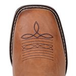 Bota Texana Masculina Bico Quadrado Couro Legítimo Fóssil Castor