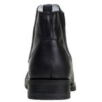 Botina Masculina Couro Legítimo Fóssil Preto Bico Quadrado 