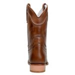 Bota Texana Masculina Bico Quadrado Couro Legítimo Látego Pinhão