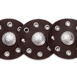 Cinto Feminino Em Couro Legitimo Látego Café Redondo 