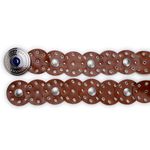 Cinto Feminino Em Couro Legitimo Pull Up Caramelo Redondo 