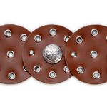 Cinto Feminino Em Couro Legitimo Pull Up Caramelo Redondo 