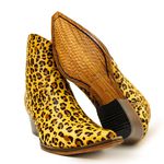 Botina Country Masculina Bico Fino Couro Legítimo Bovino Legítimo Onça