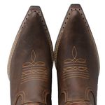 Bota Texana Masculina Bico Fino Couro Legítimo Crazy Horse Café