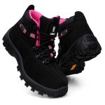 Bota Feminina JohnCat 2113 Couro Legítimo | Biqueira Composite, Solado Antiderrapante Blaqueado