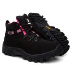 Bota Feminina JohnCat 2113 Couro Legítimo | Biqueira Composite, Solado Antiderrapante Blaqueado