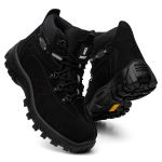 Bota Masculina JohnCat 2113 Couro Legítimo – Blaqueada, Solado de Borracha e Palmilha em Gel