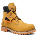 Bota Unissex JohnCat 9810 Couro Legítimo Castor e Laranja | Solado Tratorado Antiderrapante | Palmilha Gel | Linha Premium