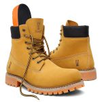 Bota Unissex JohnCat 9810 Couro Legítimo Castor e Laranja | Solado Tratorado Antiderrapante | Palmilha Gel | Linha Premium